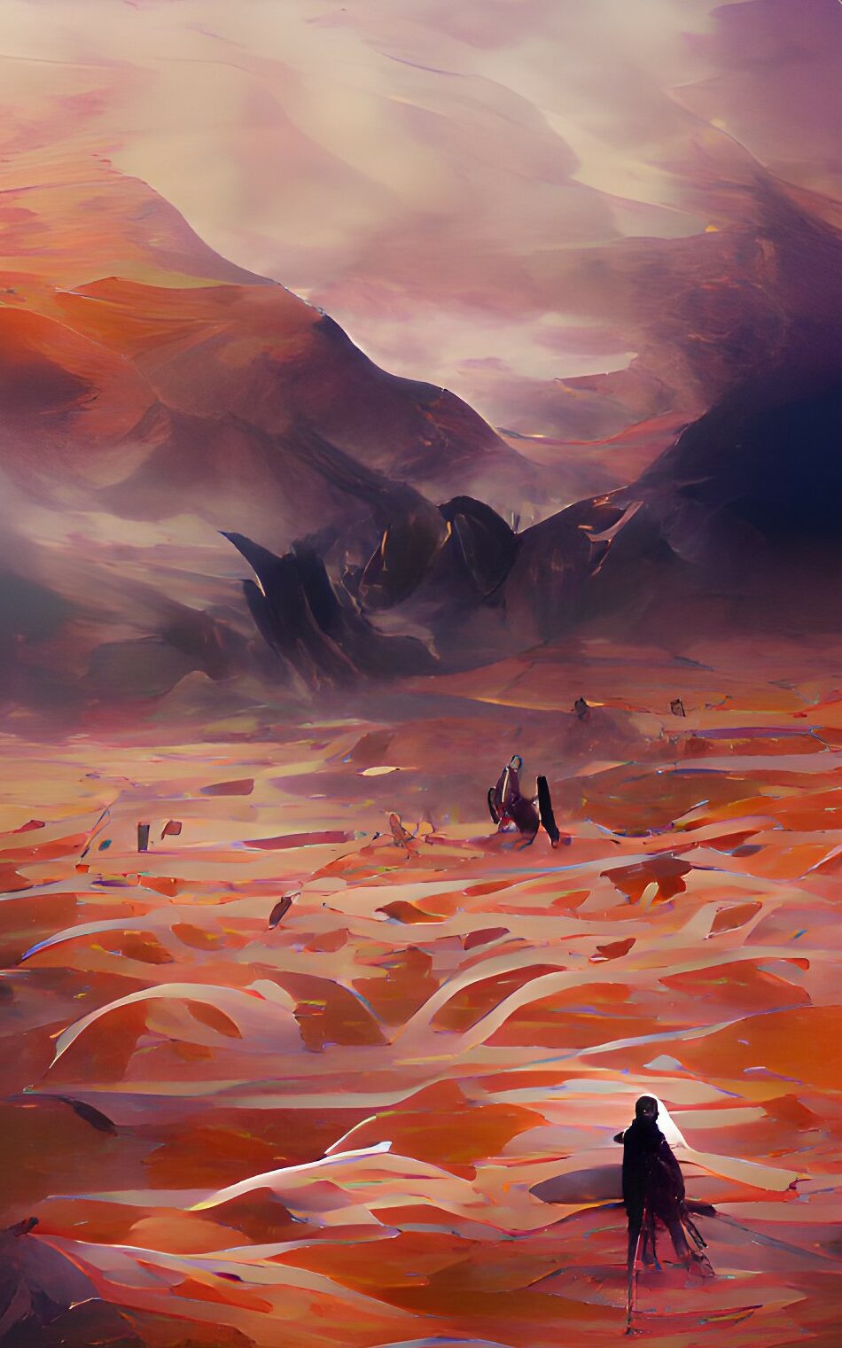 An imaginary image of a bare and desolate earth meant to depict all resources being depleted